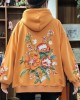 Vintage Floral Embroidered Comfy Hoodie Vintage Floral Embroidered Comfy Hoodie