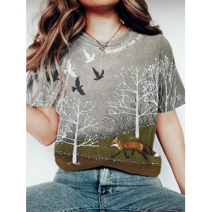 Protecting Local Forest Animals Advocacy Vintage Women's Washed T-shirt