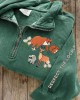 Respect The Locals Protect National Park Embroidered Zip Up Sweatshirt