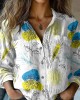 Vintage Hope Peace Forever Ukraine Floral Art Linen Print Long Sleeve Shirt Vintage Hope Peace Forever Ukraine Floral Art Linen Print Long Sleeve Shirt