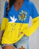 Women's Peace For Ukraine V-neck T-shirt Women's Peace For Ukraine V-neck T-shirt