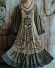 Women's Vintage Tribal Viking Tree Of Life Patchwork Dress Women's Vintage Tribal Viking Tree Of Life Patchwork Dress