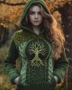 Viking Tree Of Life Knit Pattern Women's Hooded Sweater Viking Tree Of Life Knit Pattern Women's Hooded Sweater