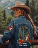 Respect The Locals Squirrel Pattern Women's Denim Jacket Respect The Locals Squirrel Pattern Women's Denim Jacket