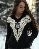 Women's Viking Rune Knit Jacquard Warm V-neck Sweater