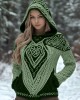 Women's Viking Wolf Style Celtic Thick Hooded Sweater