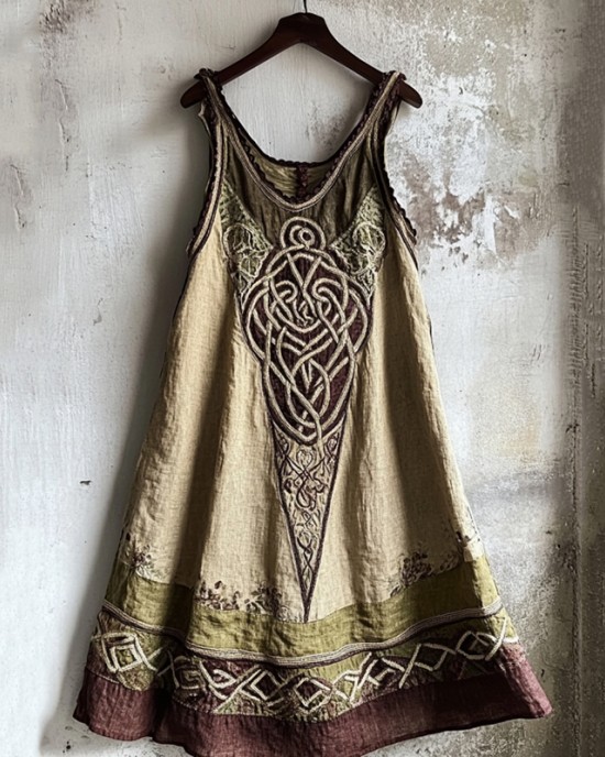 Vintage Viking Gradient Linen Tank Dress Vintage Viking Gradient Linen Tank Dress