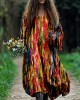 Colorful Boho Patchwork Flowy Linen Maxi Dress Colorful Boho Patchwork Flowy Linen Maxi Dress