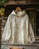 Women's Floral Lace Embroidery Patchwork Art Hoodie Women's Floral Lace Embroidery Patchwork Art Hoodie