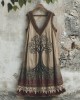 Tribal Viking Celtic Knot Gradient Art Linen Tank Dress Tribal Viking Celtic Knot Gradient Art Linen Tank Dress