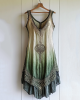 Tribal Viking Celtic Knot Gradient Art Linen Tank Dress