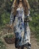 Geometric Patchwork Pattern Women's Flowy Maxi Dress Geometric Patchwork Pattern Women's Flowy Maxi Dress