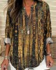 Vintage Gilt Geometric V-Neck Shirt Vintage Gilt Geometric V-Neck Shirt