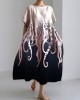 Ocean Octopus Japanese Art Linen Blend Casual Dress Ocean Octopus Japanese Art Linen Blend Casual Dress