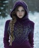 Vintage Celtic Forest Elf Gradient Cozy Hooded Sweater Vintage Celtic Forest Elf Gradient Cozy Hooded Sweater