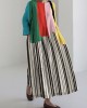 Colorblock Geometric Art Striped Linen Blend Maxi Dress Colorblock Geometric Art Striped Linen Blend Maxi Dress