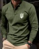 Men's I Santd With Ukr Logo Print Polo Shirt