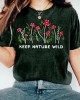 Keep Nature Wild Mushroom Embroidered Cozy T Shirt