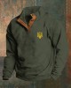 Men's Ukraine Print Stand Collar Button Sweatshirt Men's Ukraine Print Stand Collar Button Sweatshirt