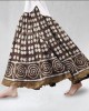 Indigo Earthy Ethnic Block Print Flowy Wide Skirt Indigo Earthy Ethnic Block Print Flowy Wide Skirt