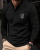 Men's I Santd With Ukr Logo Print Polo Shirt