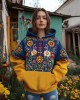 Ukrainian Folk Embroidered Gradient Art Pattern Hoodie