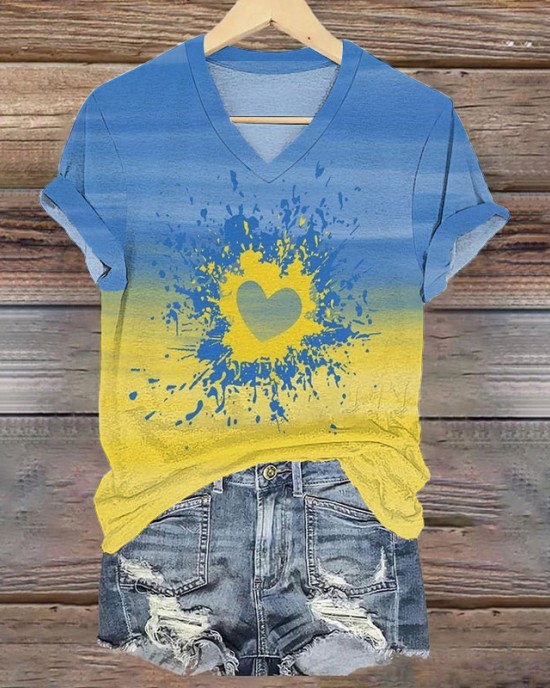 We Hope Free Forever Peace In Heart Stop Ukr War Print T-shirt We Hope Free Forever Peace In Heart Stop Ukr War Print T-shirt
