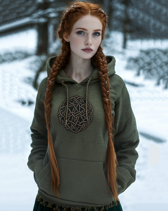 Vintage Tribal Celtic Chunky Cozy Hoodie Vintage Tribal Celtic Chunky Cozy Hoodie