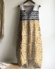 Indigo Floral Ethnic Natural Block Print Linen Tank Dress Indigo Floral Ethnic Natural Block Print Linen Tank Dress