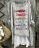 Rainbow Colorful Fish Japanese Embroidery Art Linen Blend Tunic Rainbow Colorful Fish Japanese Embroidery Art Linen Blend Tunic