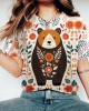 Respect The Locals Bear Art Print Women's T-shirt Respect The Locals Bear Art Print Women's T-shirt