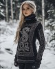Viking Dragon Pattern Turtleneck Knit Sweater Viking Dragon Pattern Turtleneck Knit Sweater