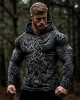 Men's Vintage Viking Celtic Patterns Art Cotton Blend Hoodie Men's Vintage Viking Celtic Patterns Art Cotton Blend Hoodie