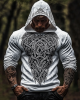 Men's Vintage Viking Art Cotton Blend Hoodie Men's Vintage Viking Art Cotton Blend Hoodie