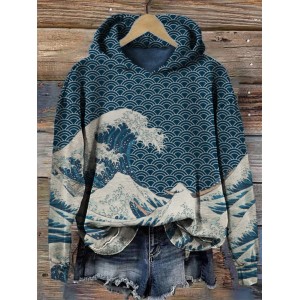 The Great Wave off Kanagawa Inspired Japanese Art Hoodie