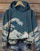 The Great Wave off Kanagawa Inspired Japanese Art Hoodie The Great Wave off Kanagawa Inspired Japanese Art Hoodie