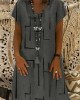 Geometric Pattern V Neck A Line Midi Dress Geometric Pattern V Neck A Line Midi Dress