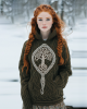 Vintage Viking Tribal Tree Of Life Jacquard Celtic Knit Hooded Sweater Vintage Viking Tribal Tree Of Life Jacquard Celtic Knit Hooded Sweater