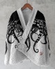 Vintage Octopus Art Painting Pattern Fleece Kimono Cardigan Vintage Octopus Art Painting Pattern Fleece Kimono Cardigan