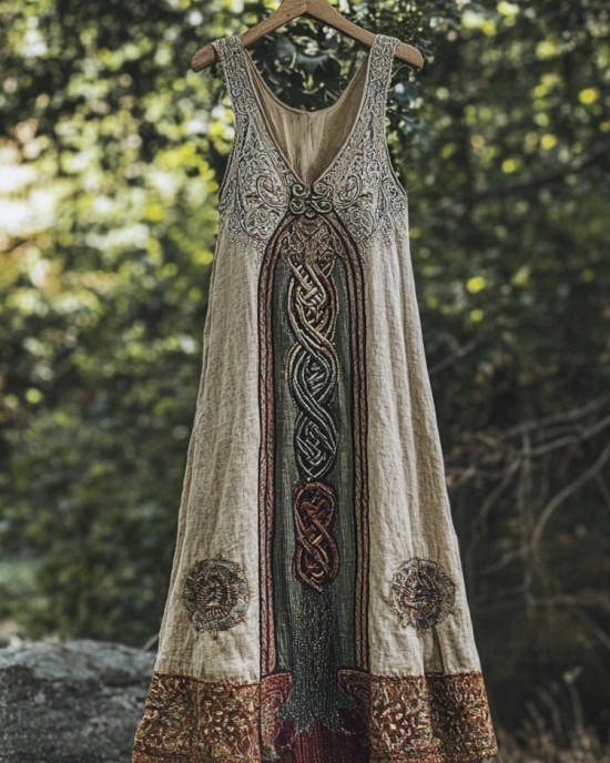 Vintage Celtic Myths Linen Tank Dress Vintage Celtic Myths Linen Tank Dress