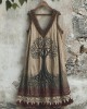 Tribal Viking Celtic Knot Gradient Art Linen Tank Dress Tribal Viking Celtic Knot Gradient Art Linen Tank Dress