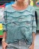 Fish & Sea Waves Sequin Embroidered T Shirt Fish & Sea Waves Sequin Embroidered T Shirt