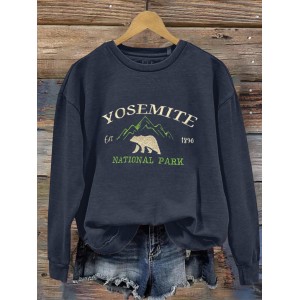 Yosemite National Park Embroidered Cozy Sweatshirt