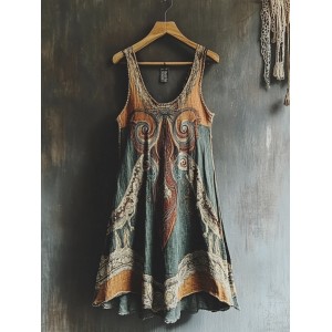 Viking Vintage Totem Women's Linen Tank Dress