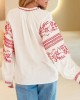 Women's Casual Ukrainian Ethnic Embroidered Long Sleeve Shirt Women's Casual Ukrainian Ethnic Embroidered Long Sleeve Shirt