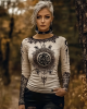 Vintage Viking Rune Print Long Sleeve T-shirt Vintage Viking Rune Print Long Sleeve T-shirt