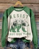 Resist Save Our Park Embroidered Contrast Color Washed Sweatshirt Resist Save Our Park Embroidered Contrast Color Washed Sweatshirt