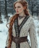 Medieval Contrast Hem Cable Knit Cozy Long Cardigan Medieval Contrast Hem Cable Knit Cozy Long Cardigan