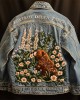 Foxtrot Data Tango Bear Floral Embroidered Denim Jacket Foxtrot Data Tango Bear Floral Embroidered Denim Jacket