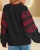 Women's Casual Ukrainian Ethnic Embroidered Long Sleeve Shirt Women's Casual Ukrainian Ethnic Embroidered Long Sleeve Shirt